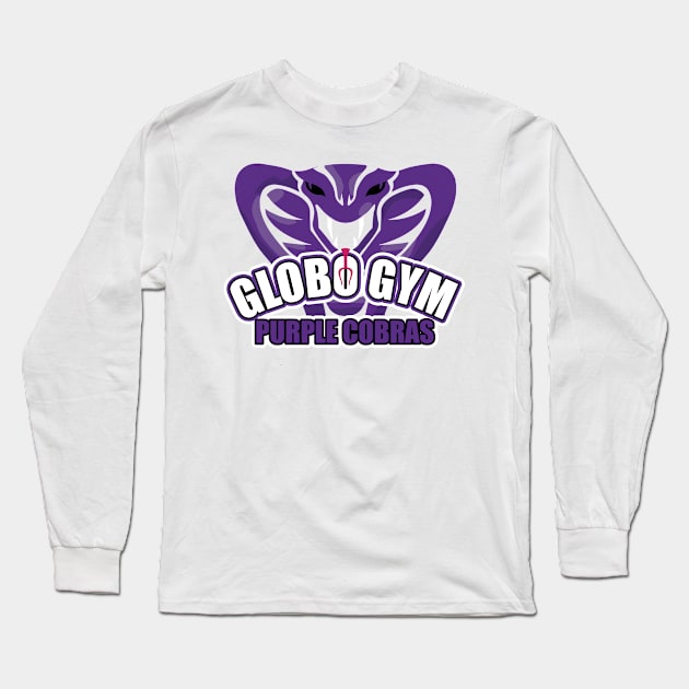 Globo Gym Purple Cobras - logo Long Sleeve T-Shirt by Geminiguys